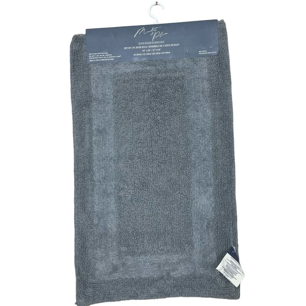 Market & Place Fine Home Fashions 2 Piece Bath Rugs NEW!